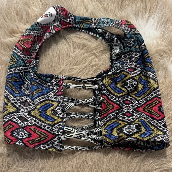 Roxy Black & White Patterned Racerback Tank - Picture 4 of 4